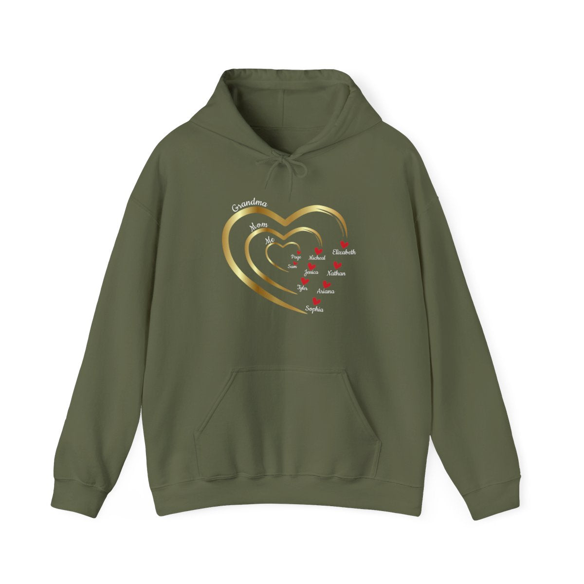 Mom's Grandma's Hearts |With Personalized Name | Sweatshirt |Hoodie