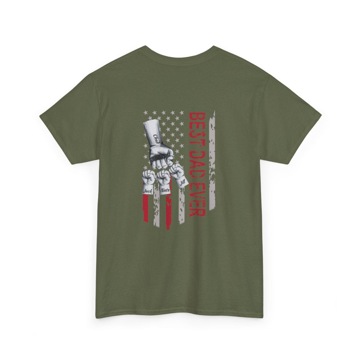 Personalized Kids Name | Best Dad Ever | Heavy Cotton Tee