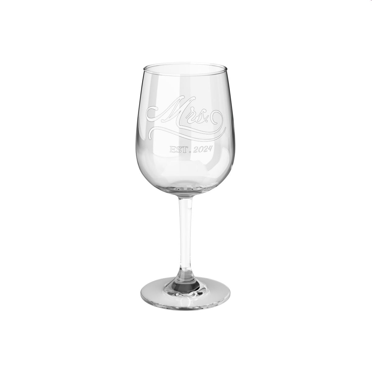 Personalized |Mr. & Mrs. Wine Glass |12oz