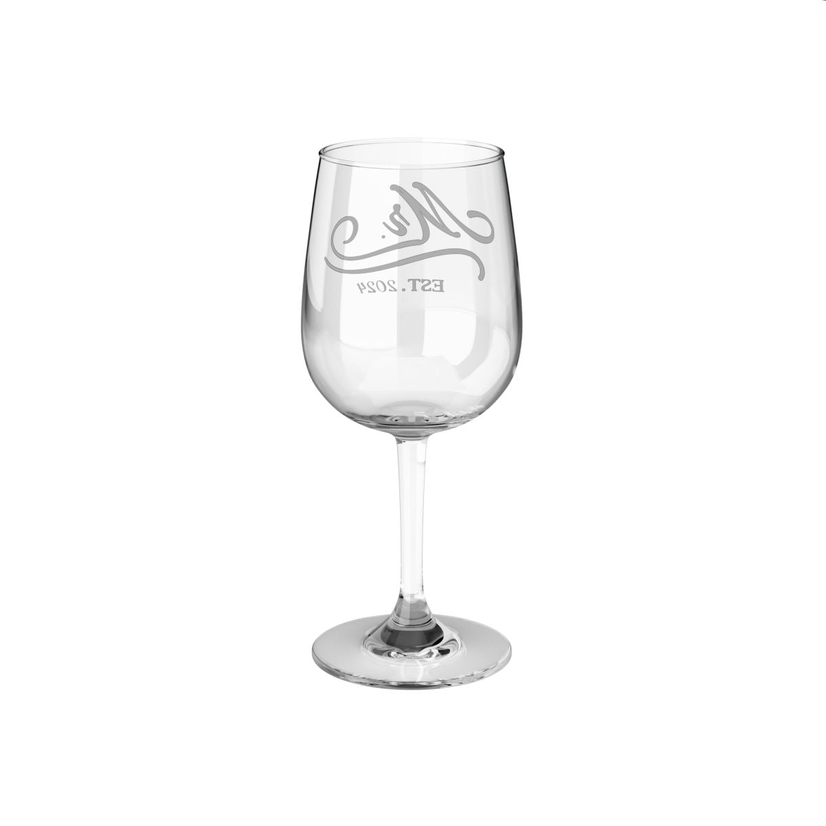 Personalized |Mr. & Mrs. Wine Glass |12oz