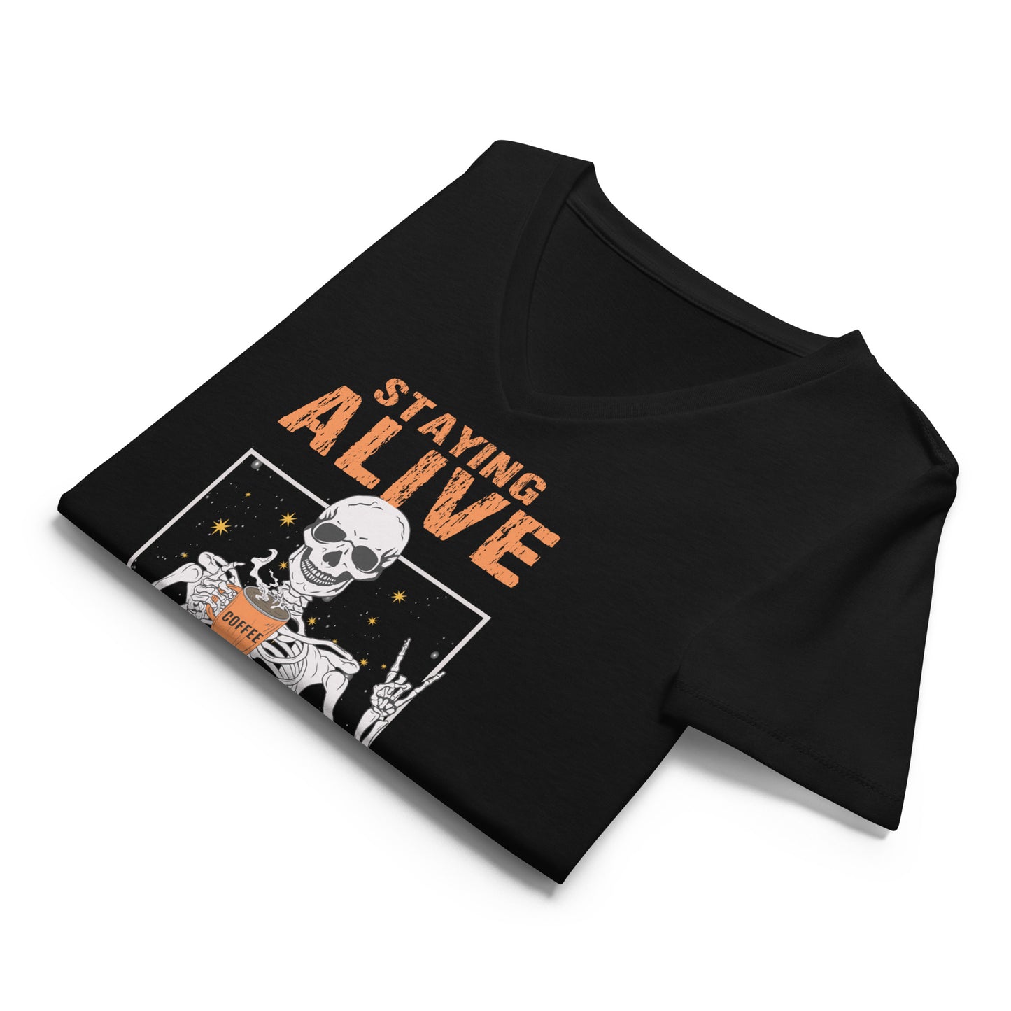 Halloween - Staying Alive - Women’s relaxed v-neck t-shirt