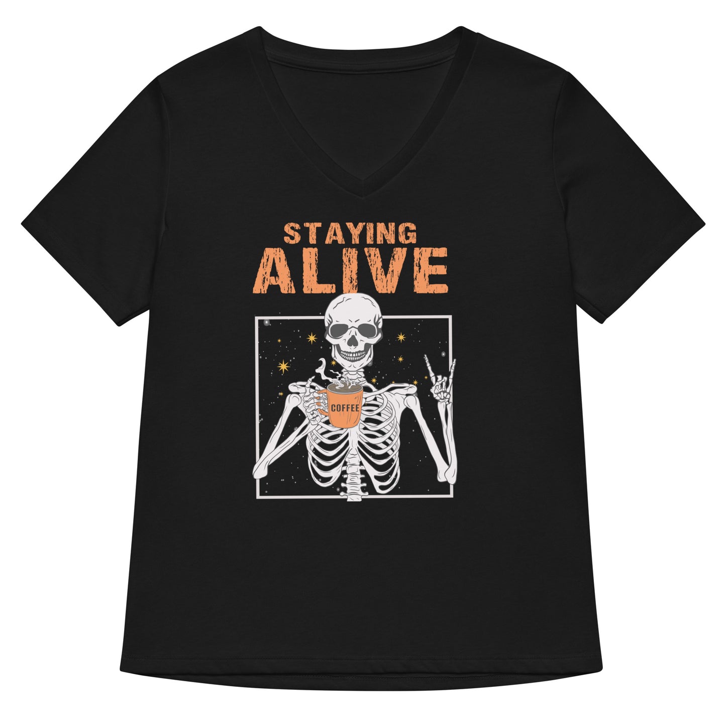 Halloween - Staying Alive - Women’s relaxed v-neck t-shirt