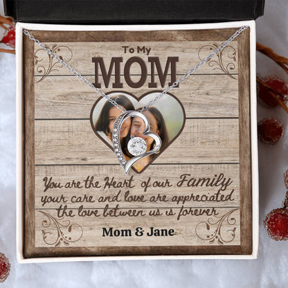 To My Mom | Personalize | Photo & Name Message Card | Forever Love Necklace