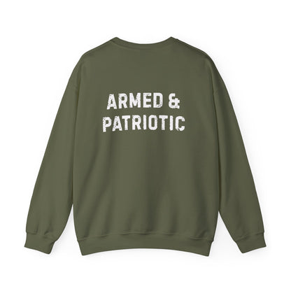 Glowing Heart | American Flag | Armed & Patriotic | Sweatshirt