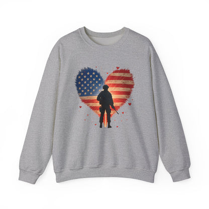 Glowing Heart | American Flag | Armed & Patriotic | Sweatshirt