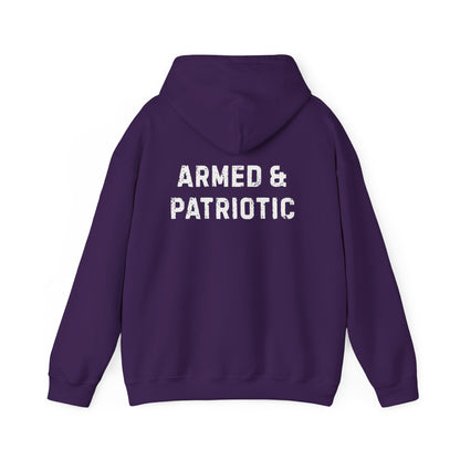 Glowing Heart |  American Flag | Armed & Patriotic | Hoodie