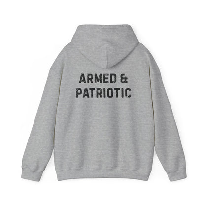 Glowing Heart |  American Flag | Armed & Patriotic | Hoodie