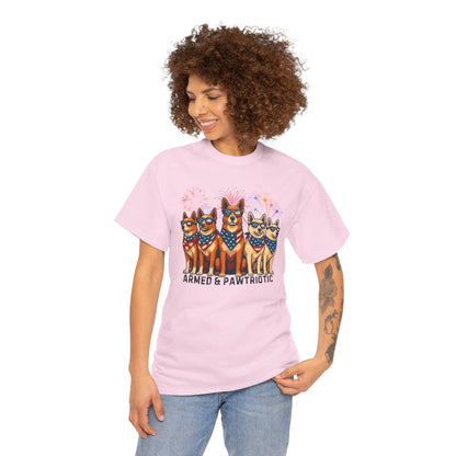 4th of July | Armed and Pawtriotic | Dog Friendly | T-Shirt