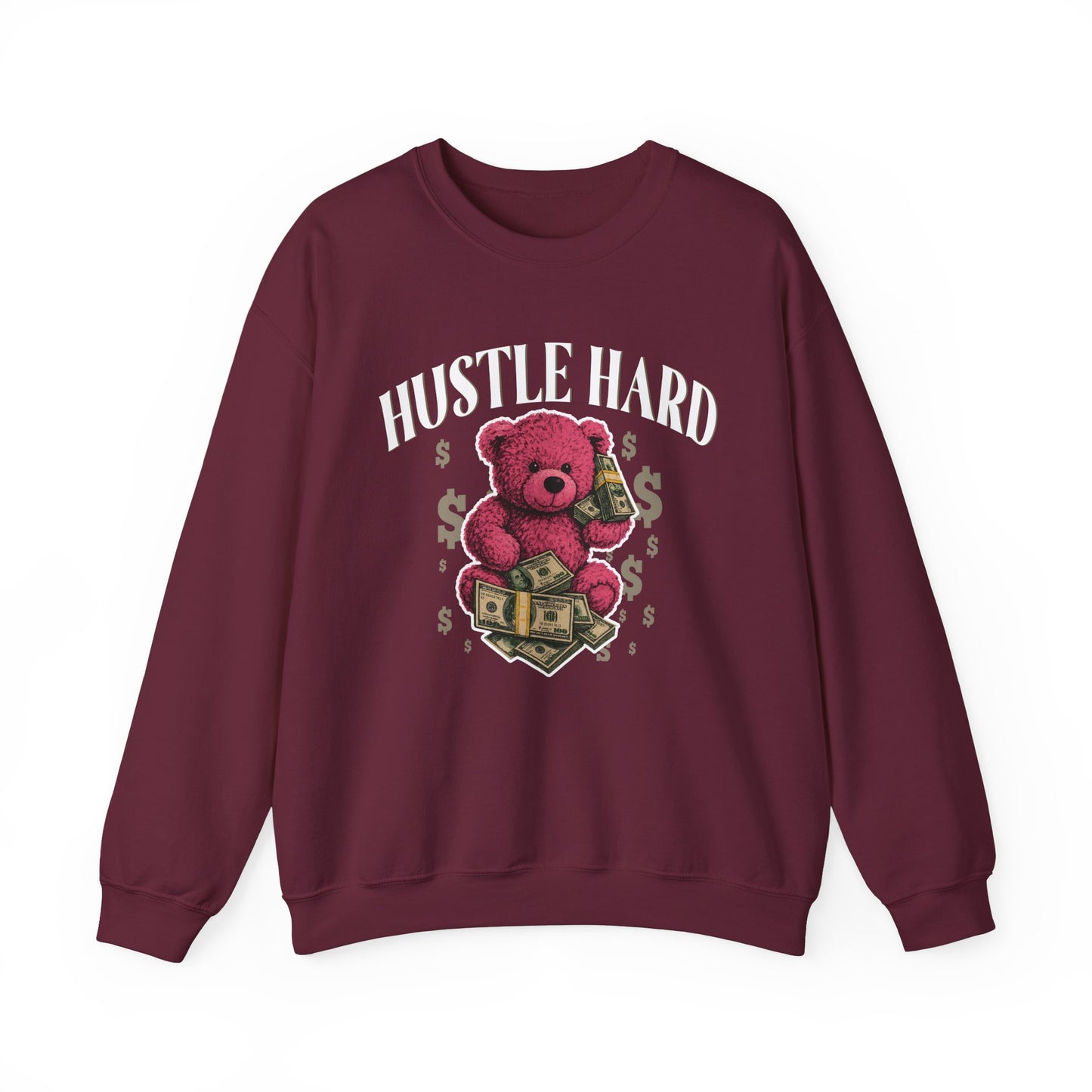 Hustle Hard | Pink Teddy | Sweatshirt
