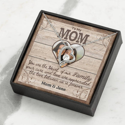 To My Mom | Personalize | Photo & Name Message Card | Forever Love Necklace