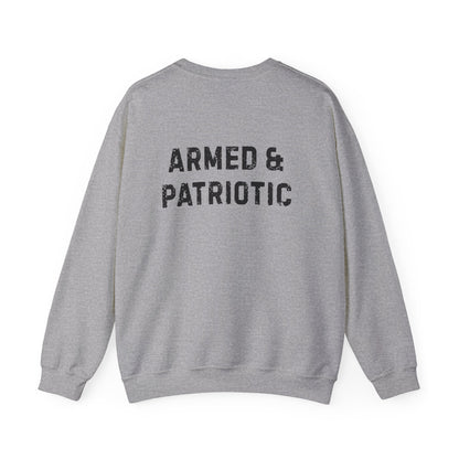 Glowing Heart | American Flag | Armed & Patriotic | Sweatshirt