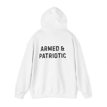 Glowing Heart |  American Flag | Armed & Patriotic | Hoodie