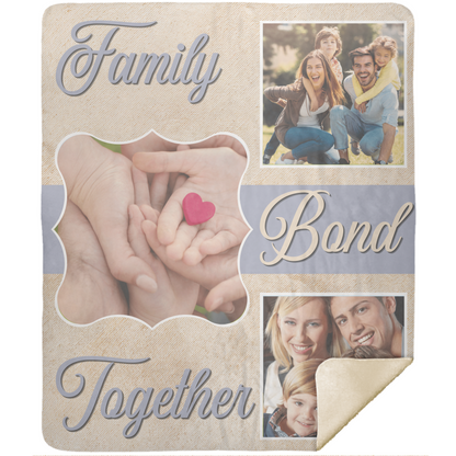 Family Bond Together | Personalize Photo | Blanket | Grunge Texture