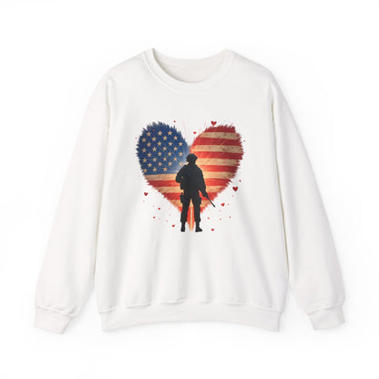Glowing Heart | American Flag | Armed & Patriotic | Sweatshirt