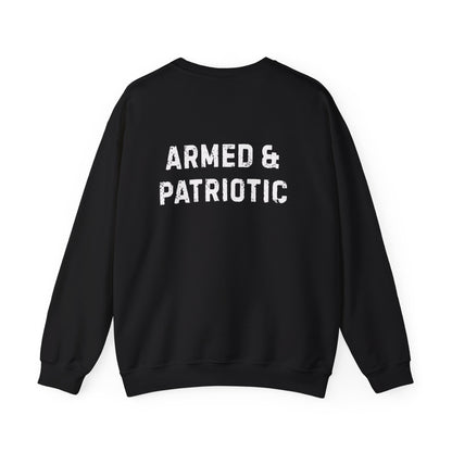 Glowing Heart | American Flag | Armed & Patriotic | Sweatshirt