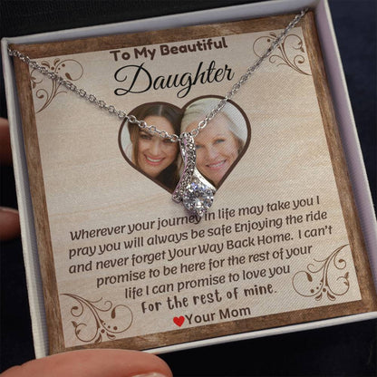 To My Beautiful Daughter | Alluring Necklace | with Personalized Card