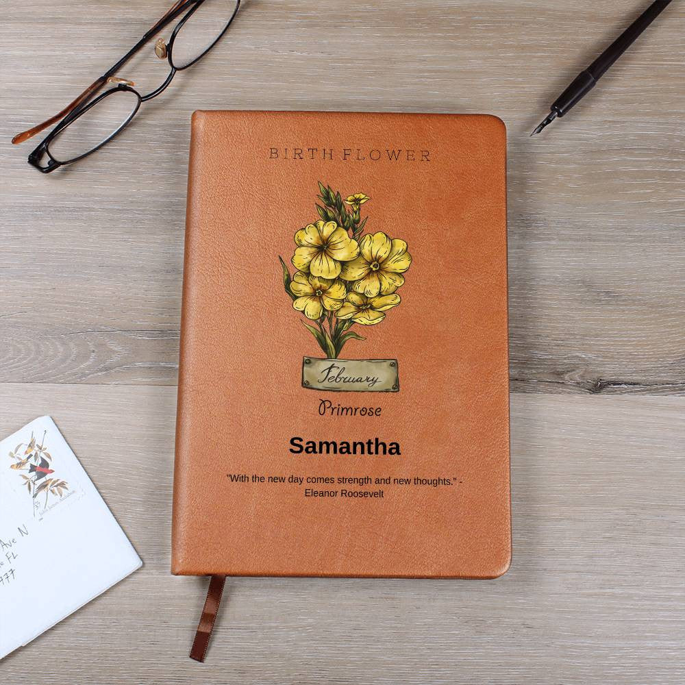 Personalized Name and Birth Flowers and Quote | Graphic Journal