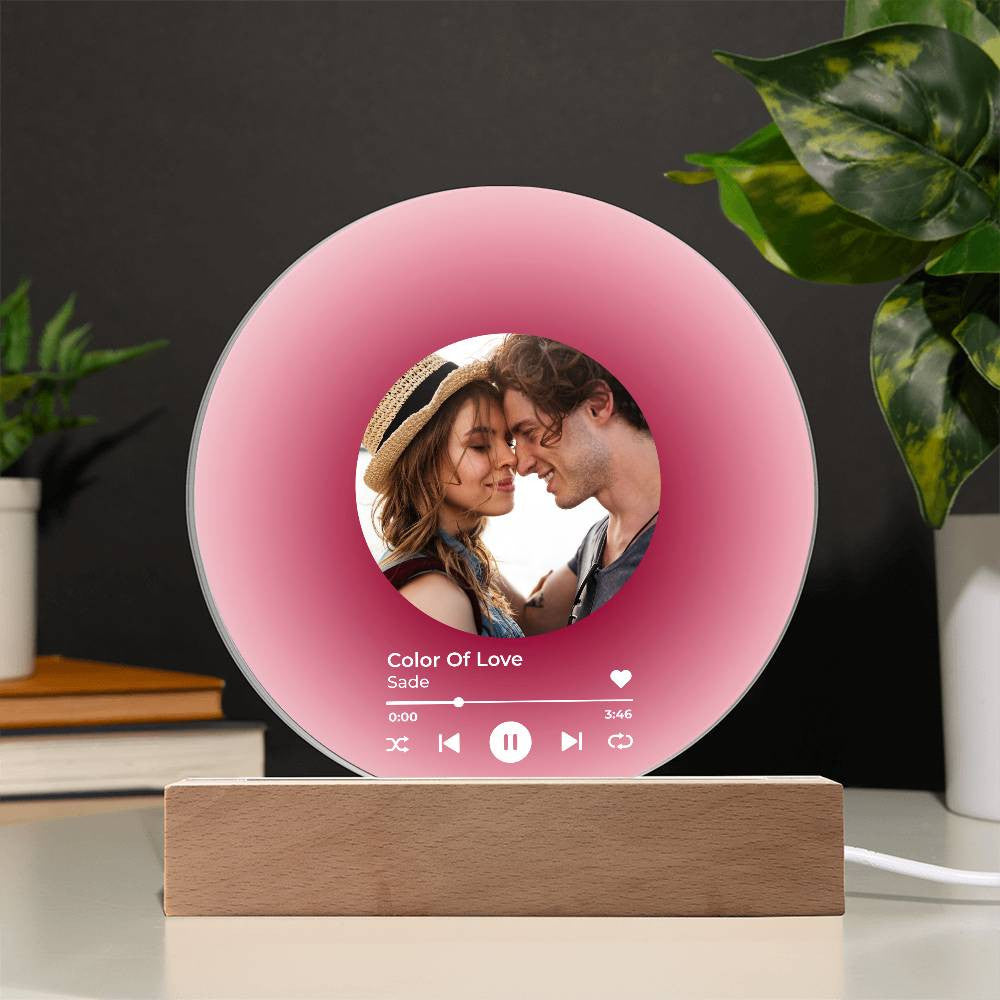 Personalized Vinyl Record with Photo - Acrylic Song Plaque