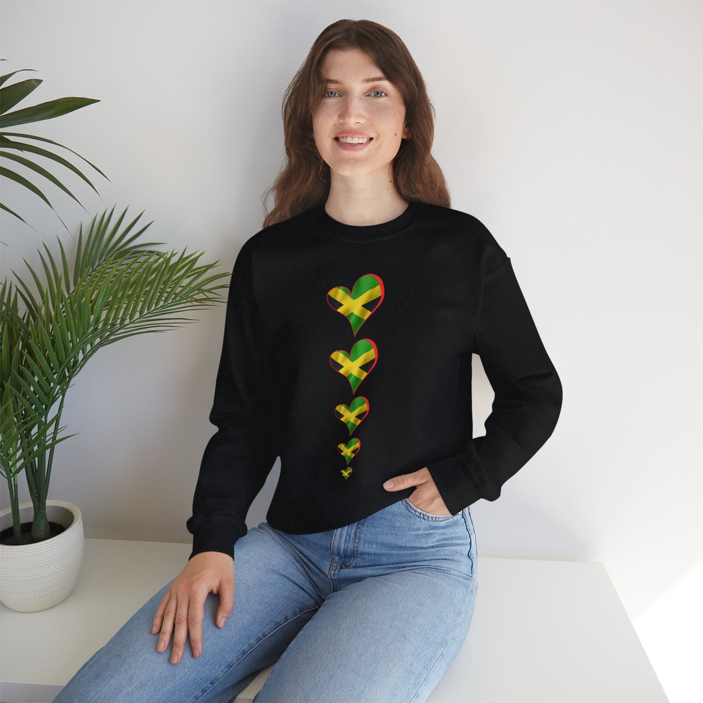 Jamaica Heart Flag Sweatshirt