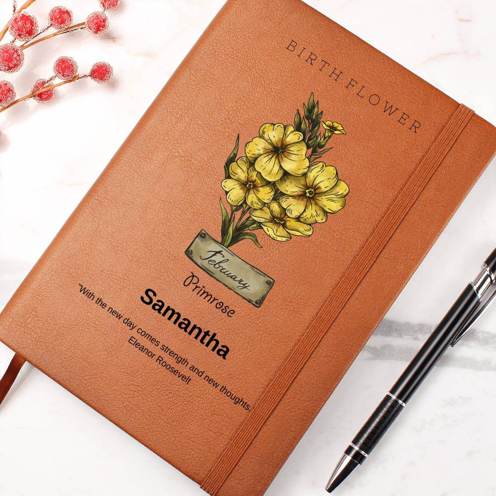 Personalized Name and Birth Flowers and Quote | Graphic Journal