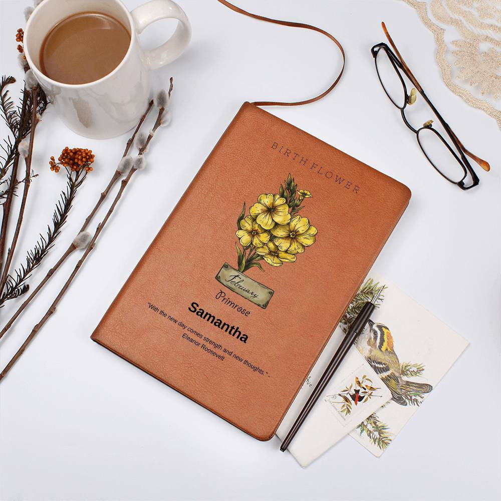 Personalized Name and Birth Flowers and Quote | Graphic Journal