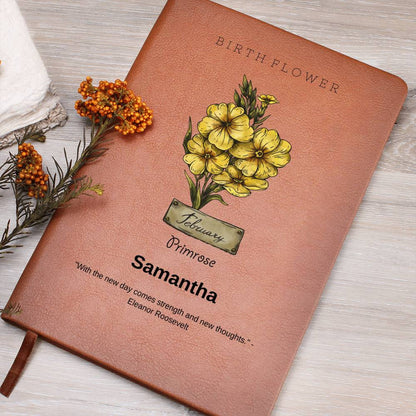 Personalized Name and Birth Flowers and Quote | Graphic Journal