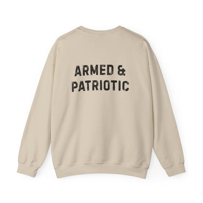 Glowing Heart | American Flag | Armed & Patriotic | Sweatshirt