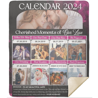 Personalize Calendar Blanket | Cherished Moments