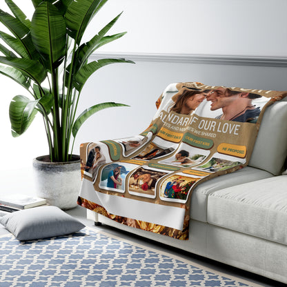 Calendar of our Love Story | Sherpa Blanket 50x60