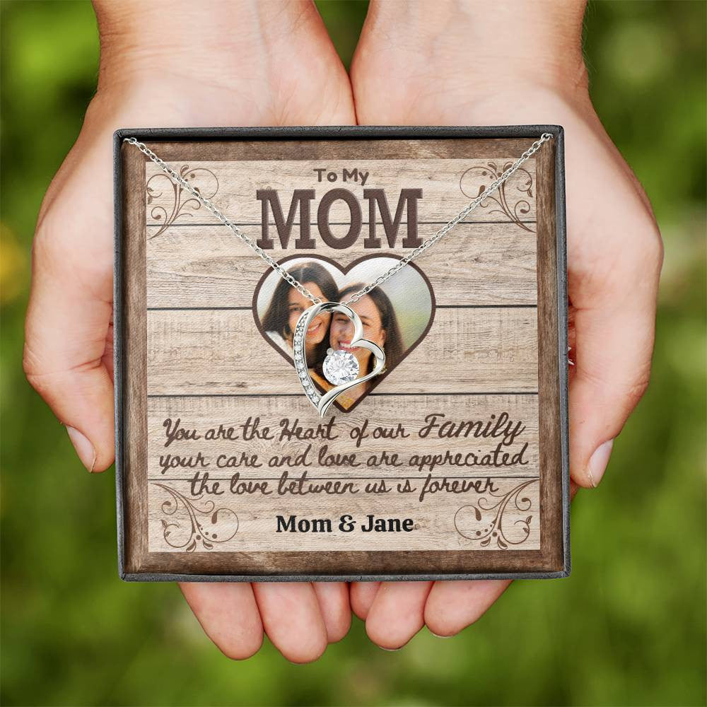 To My Mom | Personalize | Photo & Name Message Card | Forever Love Necklace