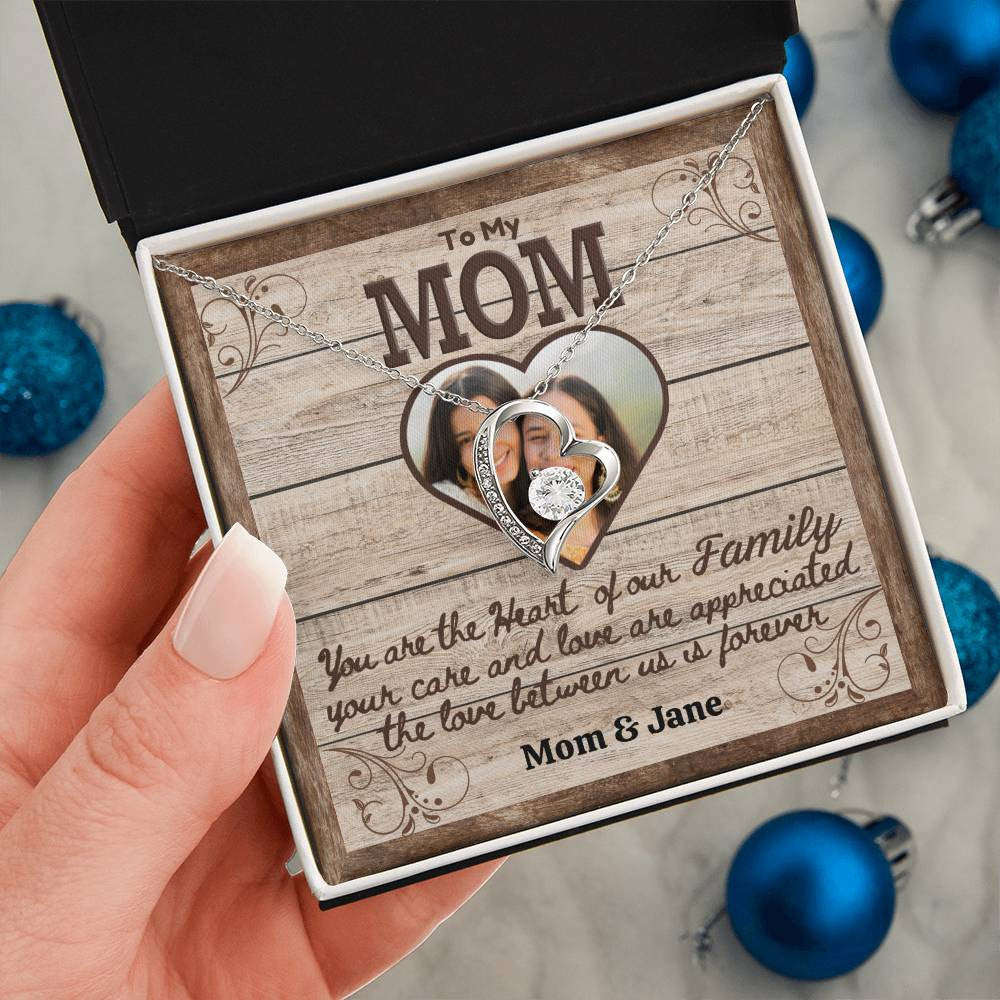 To My Mom | Personalize | Photo & Name Message Card | Forever Love Necklace