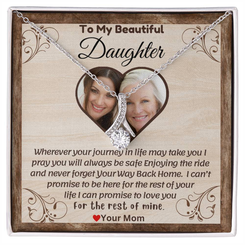 To My Beautiful Daughter | Alluring Necklace | with Personalized Card