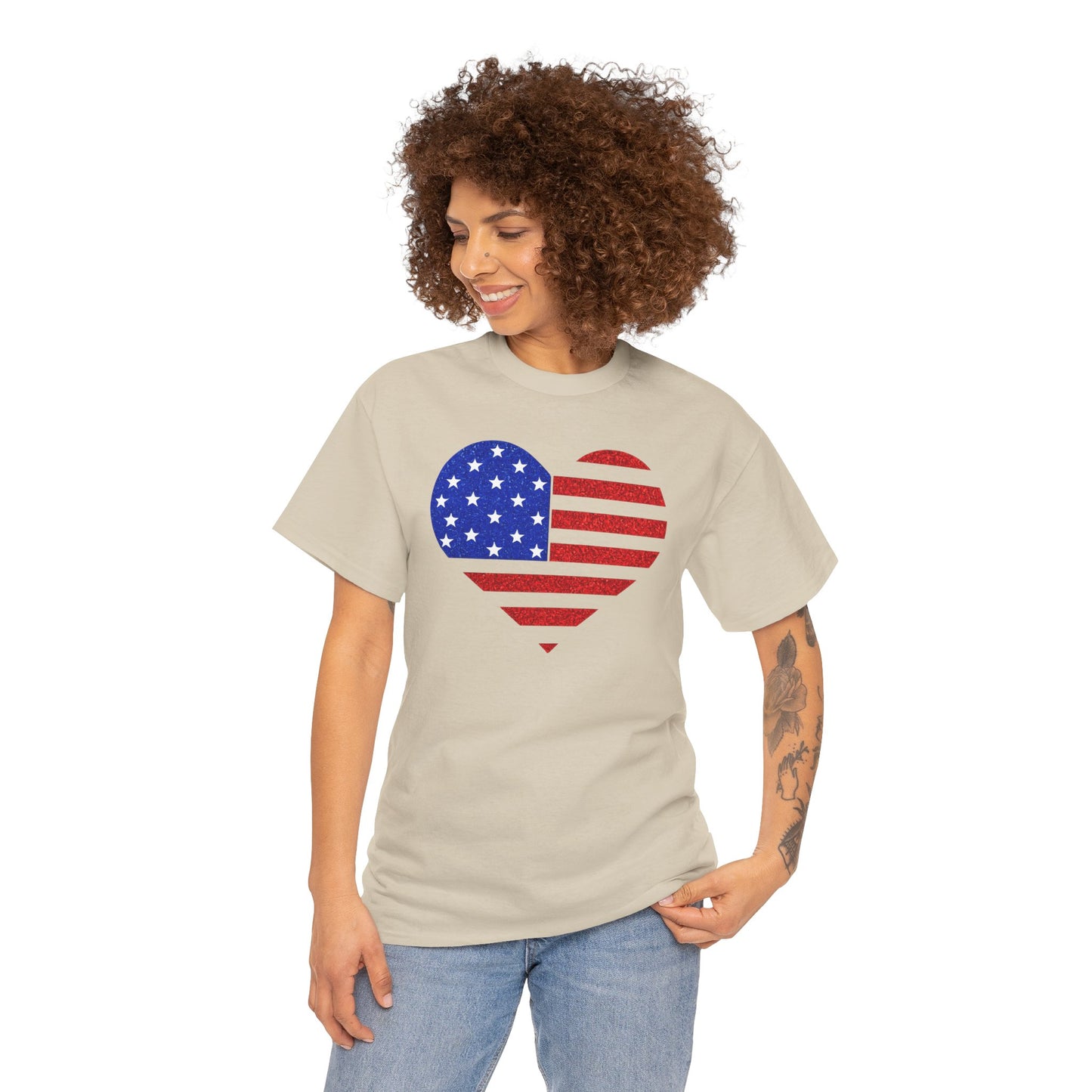 4th of July | T-Shirt | American Flag Heart |