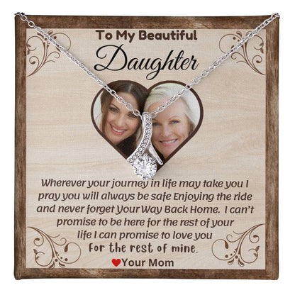 To My Beautiful Daughter | Alluring Necklace | with Personalized Card