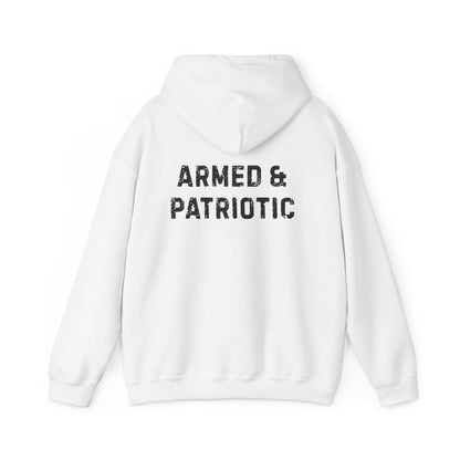 Glowing Heart |  American Flag | Armed & Patriotic | Hoodie