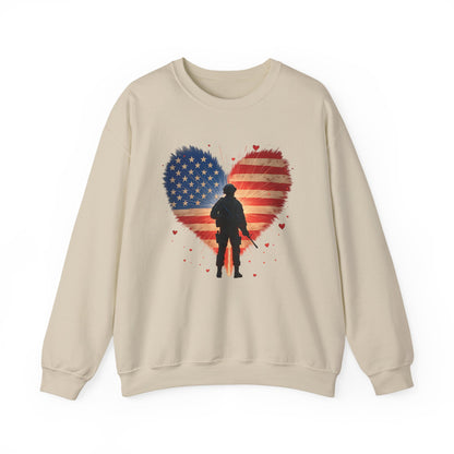 Glowing Heart | American Flag | Armed & Patriotic | Sweatshirt