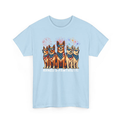 4th of July | Armed and Pawtriotic | Dog Friendly | T-Shirt