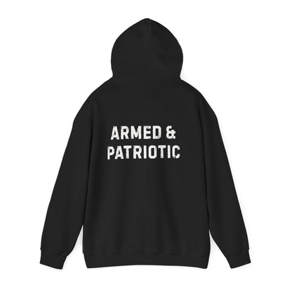 Glowing Heart |  American Flag | Armed & Patriotic | Hoodie