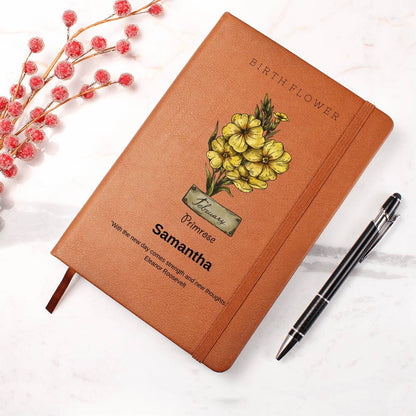 Personalized Name and Birth Flowers and Quote | Graphic Journal