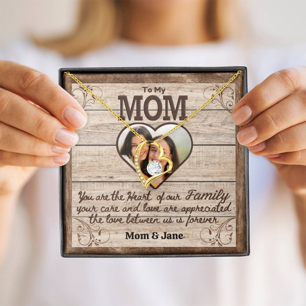 To My Mom | Personalize | Photo & Name Message Card | Forever Love Necklace