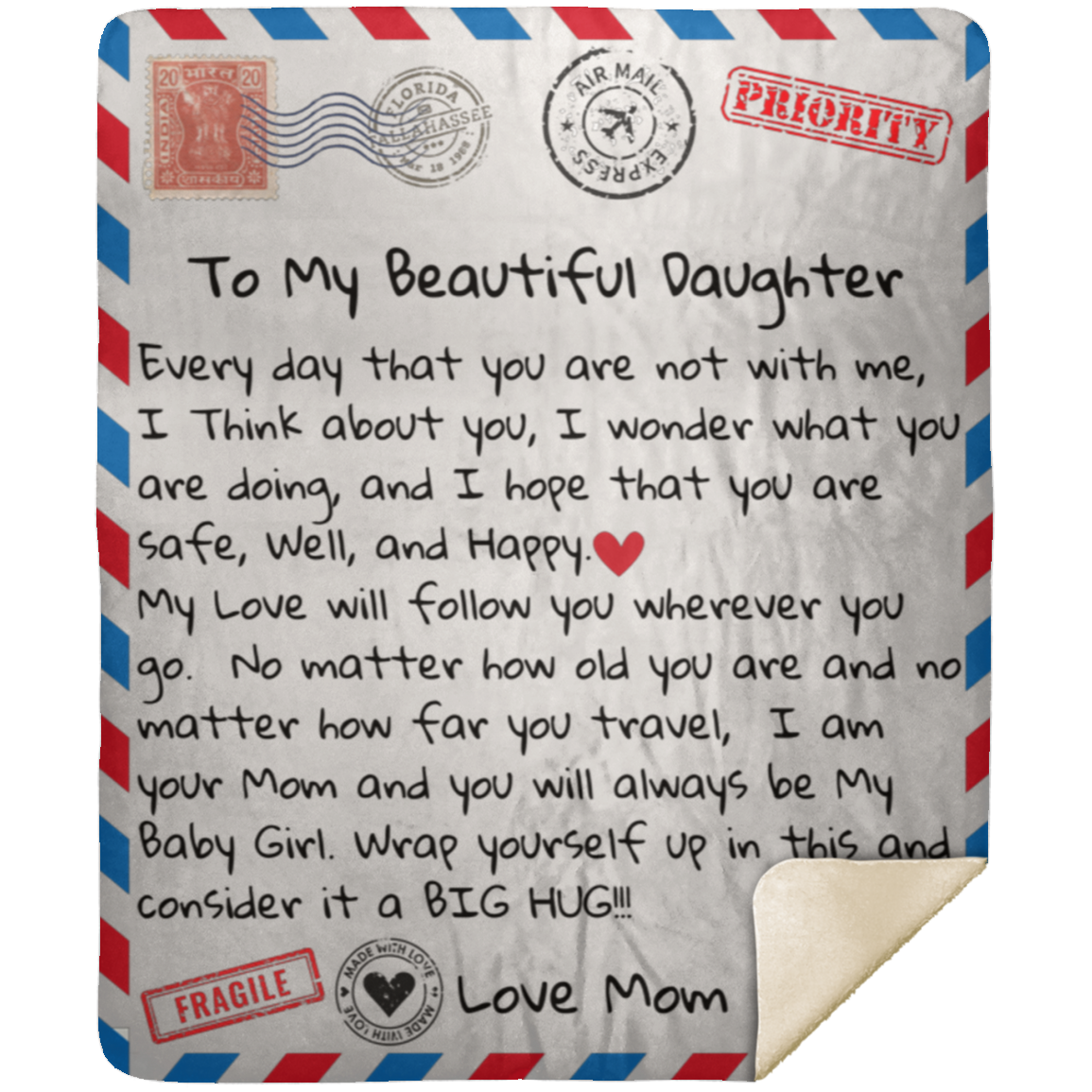 To My Beautiful Daughter | Air Mail | Blanket