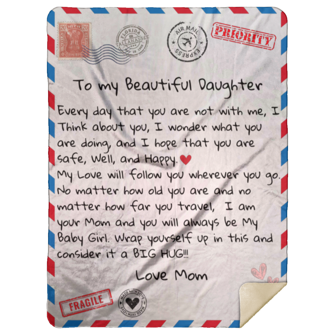 To My Beautiful Daughter | Air Mail | Blanket