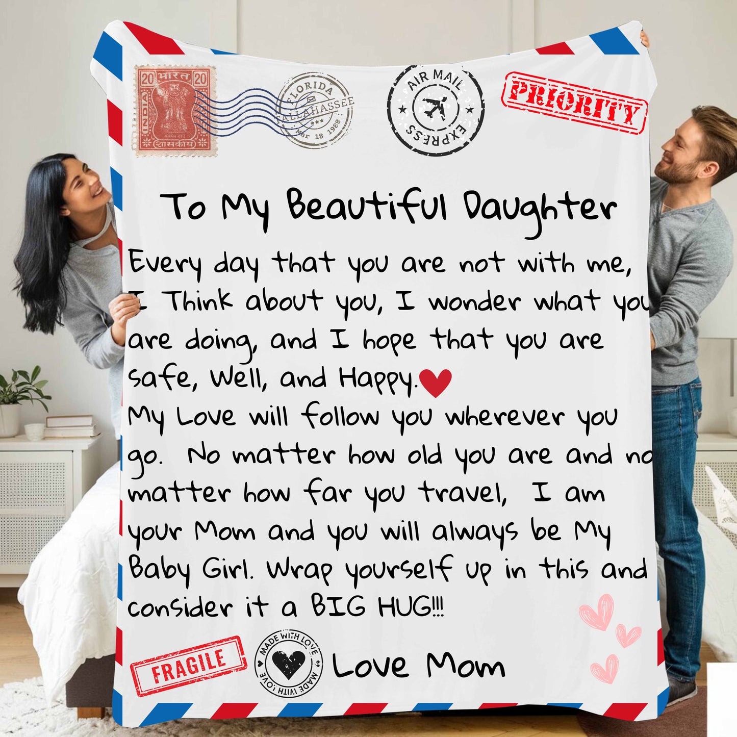 To My Beautiful Daughter | Air Mail | Blanket