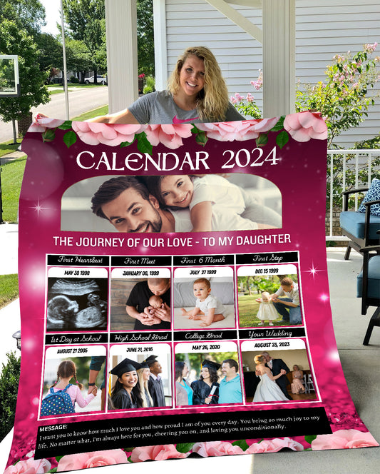 Calendar of our Love | To My Daughter | Blanket