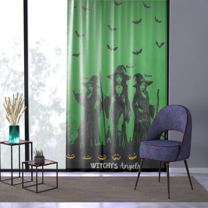 Witchy's Angels | Halloween Style | Home Decor| Sheer Window Curtain