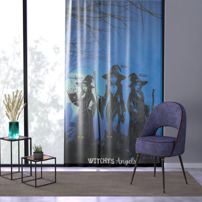 Witchy's Angels | Halloween Style | Home Decor | Sheer Window Curtain
