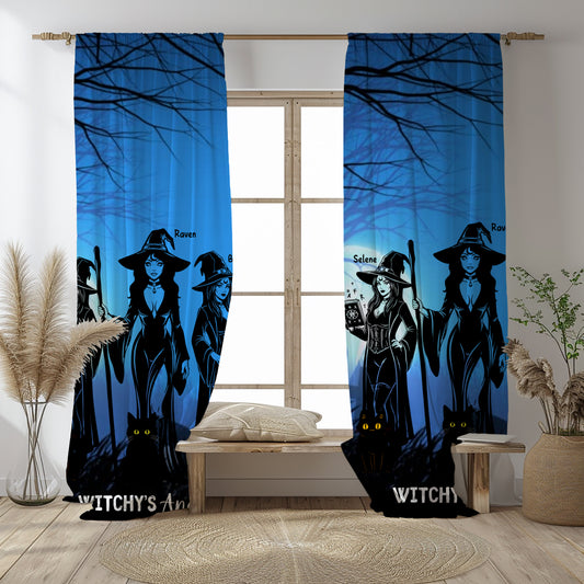 Witchy's Angels | Halloween Style | Home Decor | Blackout Window Curtain