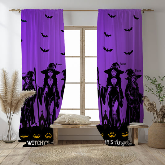 Witchy's Angels | Halloween Style | Home Decor | Blackout Window Curtain