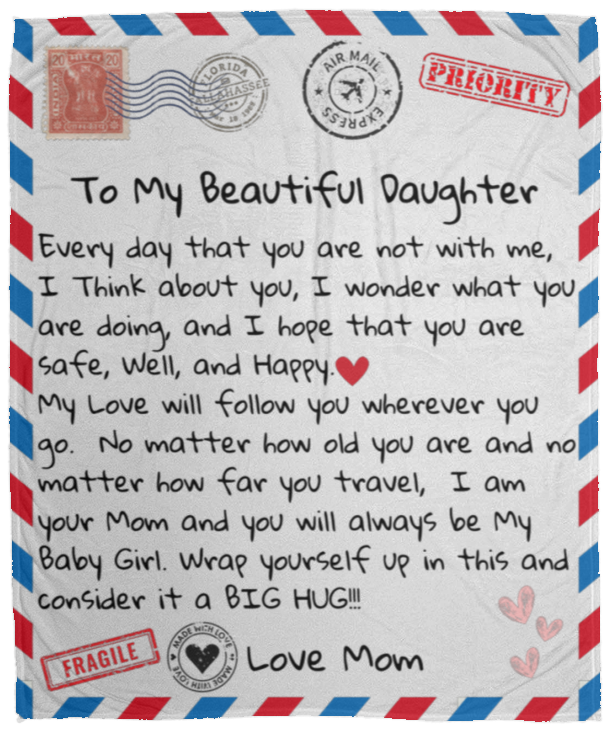 To My Beautiful Daughter | Air Mail | Blanket