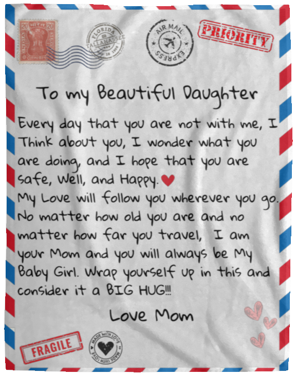 To My Beautiful Daughter | Air Mail | Blanket